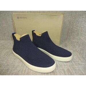 Rothys The Chelsea Nightfall Fabric High Top Sneaker Boots Women's Size 5.5